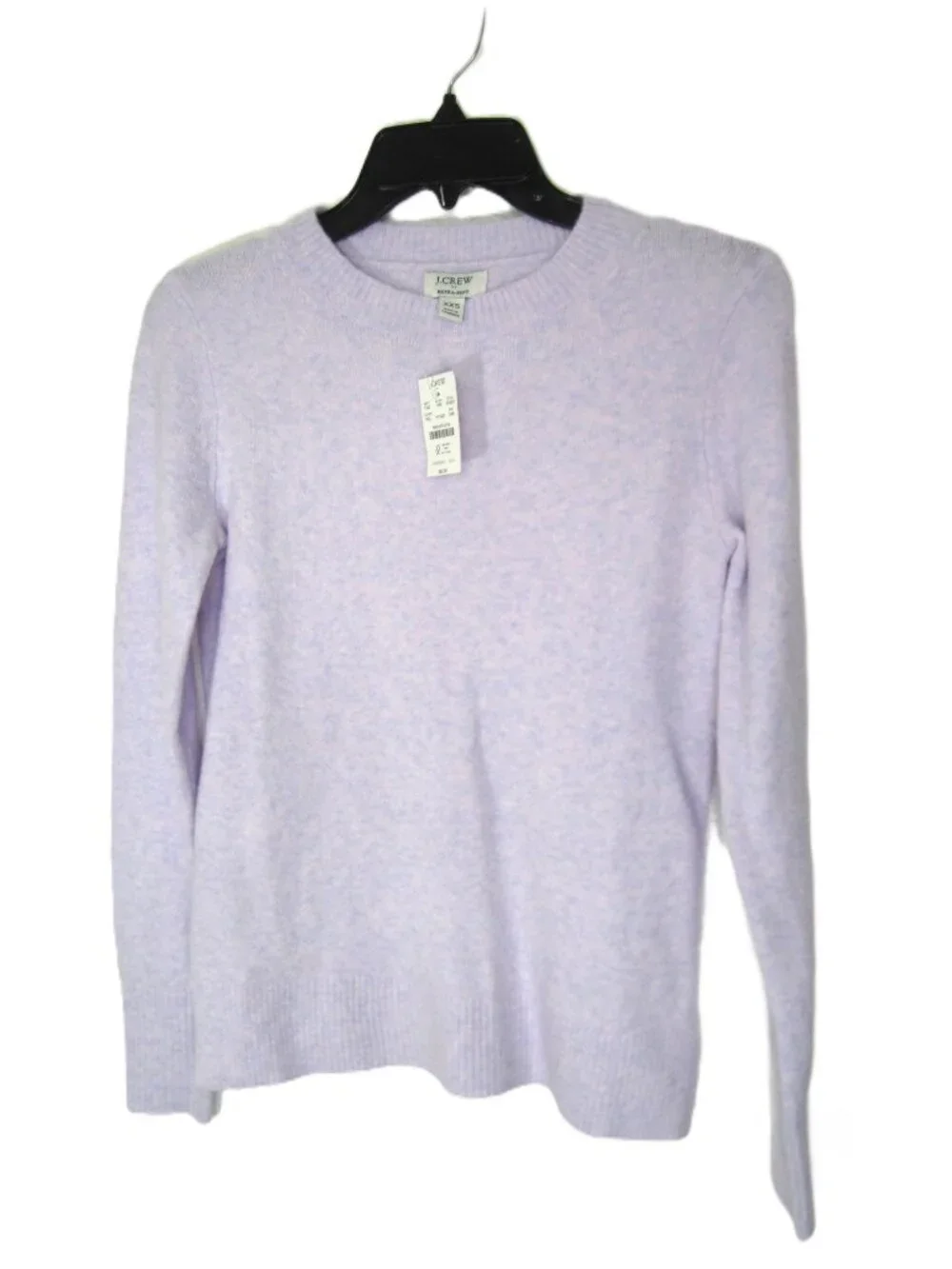 J. Crew Size XXS NEW Heathered Lavender Extra Soft Sweater Wool Acrylic Blend